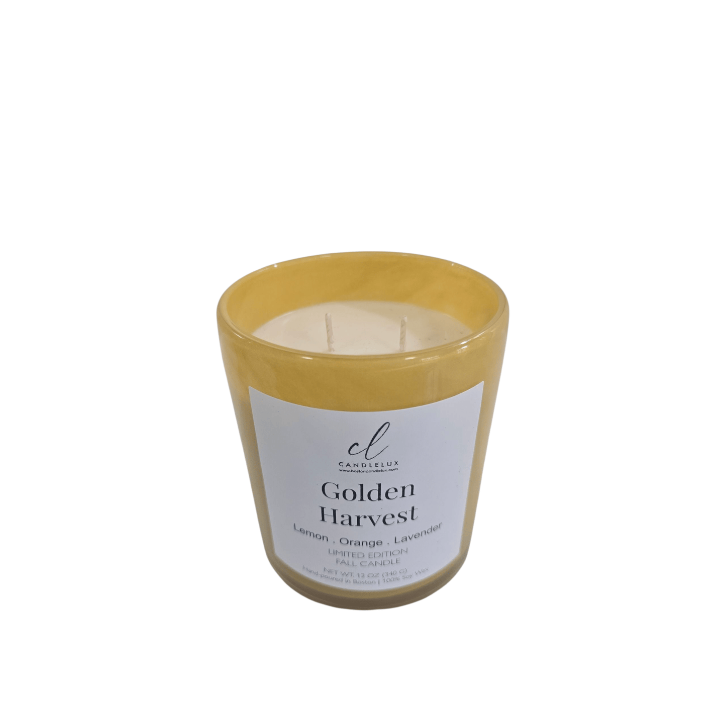 Golden Harvest Aromatherapy Soy Candle 12oz - Boston CandleLux