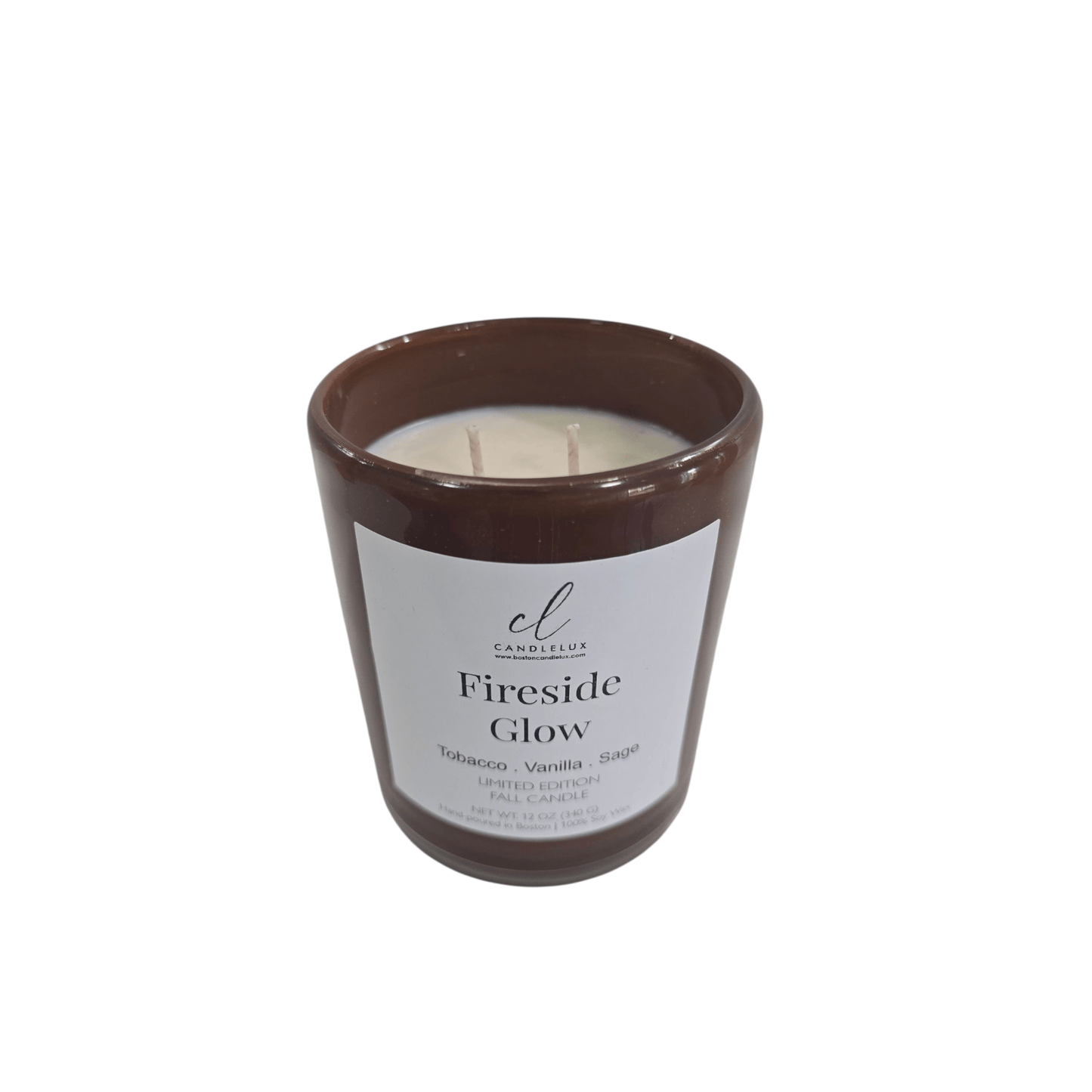 Fireside Glow Clean Scents Soy Candle 12oz - Boston CandleLux