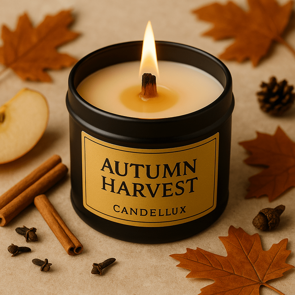 Autumn Harvest | Wood - Wick Soy Candle (8 oz) - Boston CandleLux