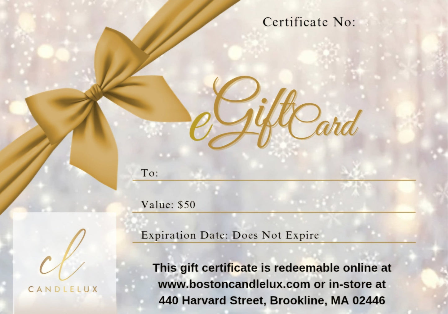 eGift Card - Boston CandleLux