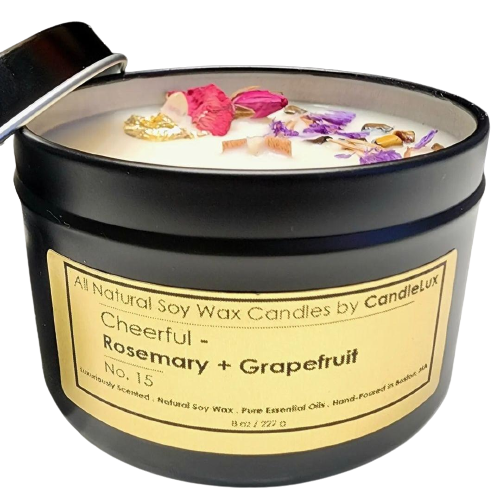 LUXURIOUS SCENTED CANDLE AROMATIC CANDLE SOY WAX ESSENTIAL OIL NATURAL