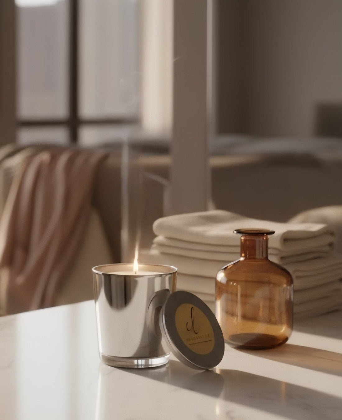 Golden Santal: Discover Sensory Bliss with CandleLux Luxury Soy and Non-Toxic Aromatherapy Candles - Boston CandleLux