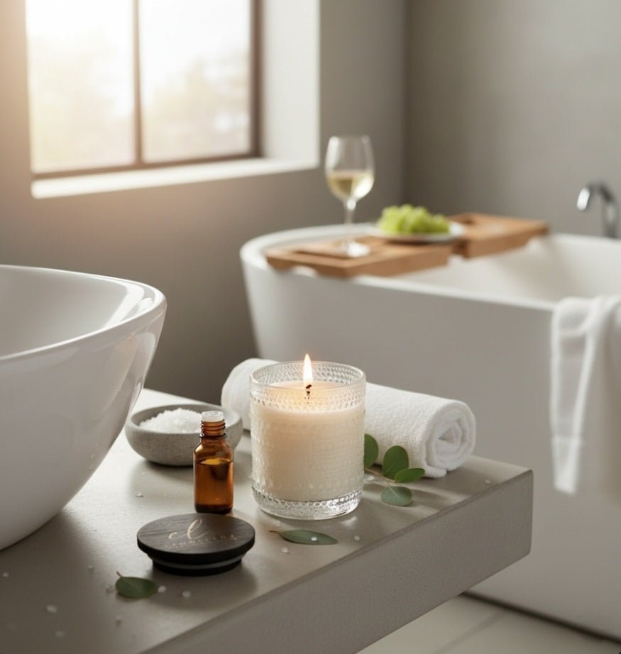 Experience Mindful Relaxation with BALANCE Rosemary Lavender Non-Toxic and Clean-Burning Aromatherapy Candles from CandleLux - Boston CandleLux