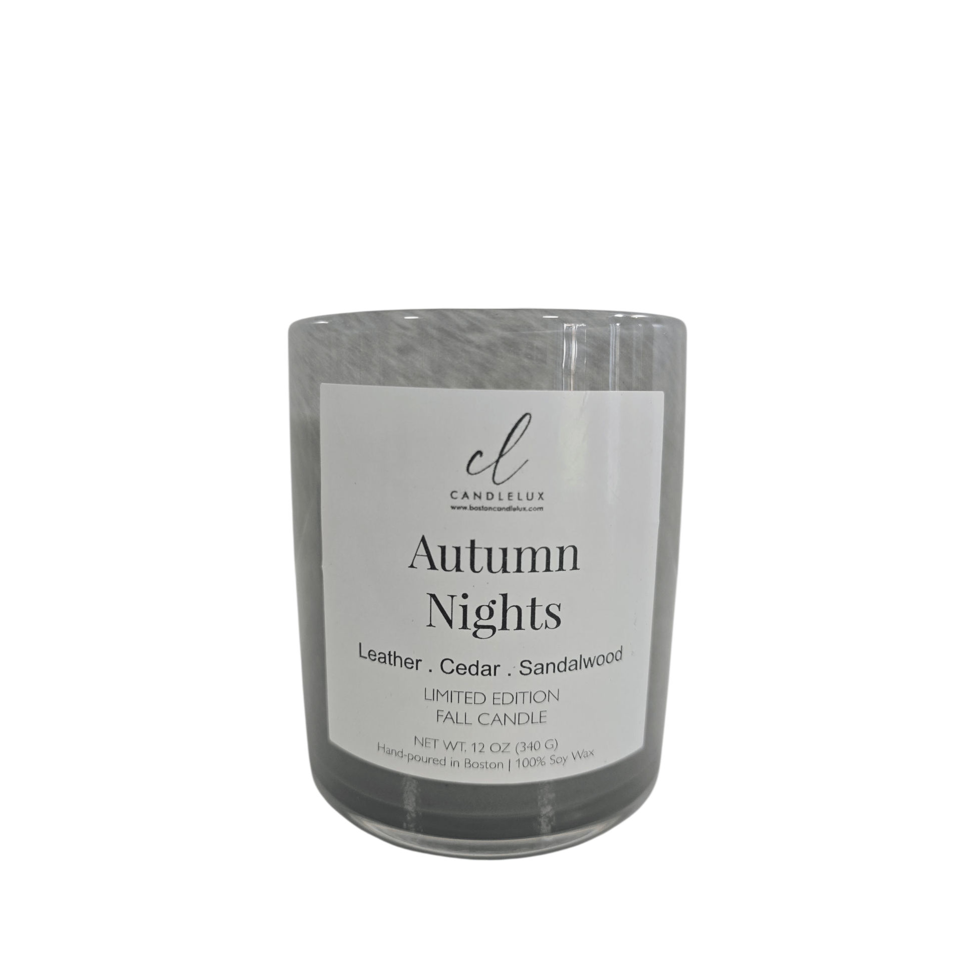 Autumn Night Clean Scents Soy Candle 12oz - Boston CandleLux