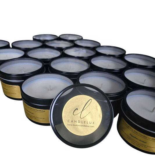 Luxury Aromatherapy Travel Candle – 6oz Soy Wax with Essential Oils - Boston CandleLux