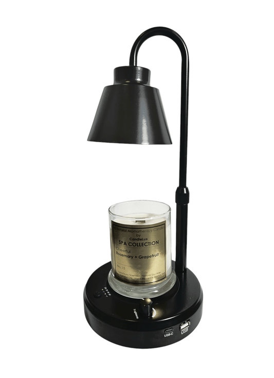 Adjustable Candle Warmer Lamp with Timer and USB Charging Port - Boston CandleLux