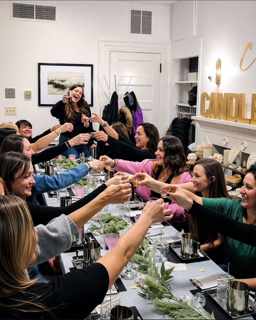 Group candle-making experience 