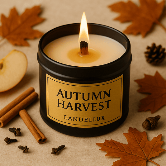 Autumn Harvest | Wood - Wick Soy Candle (8 oz) - Boston CandleLux