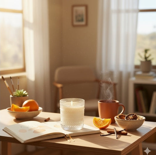 CREATE – Orange Vanilla Luxury Aromatherapy Candle (8oz) - Boston CandleLux