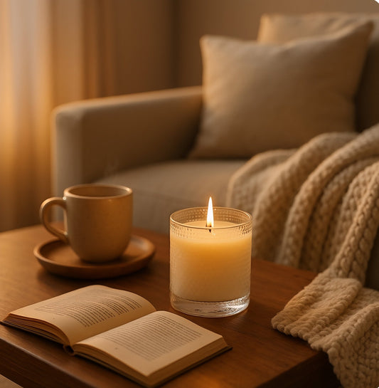 WARMTH – Coconut Vanilla Luxury Aromatherapy Candle (8oz) - Boston CandleLux