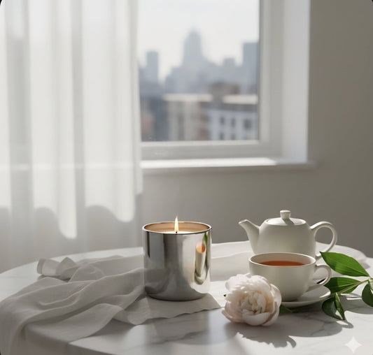 WHITE TEA TIME– Clean Scents Luxury Soy Candle (8oz) - Boston CandleLux
