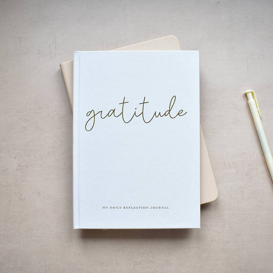 Gold Foiled Gratitude Daily Reflection Journal - Boston CandleLux