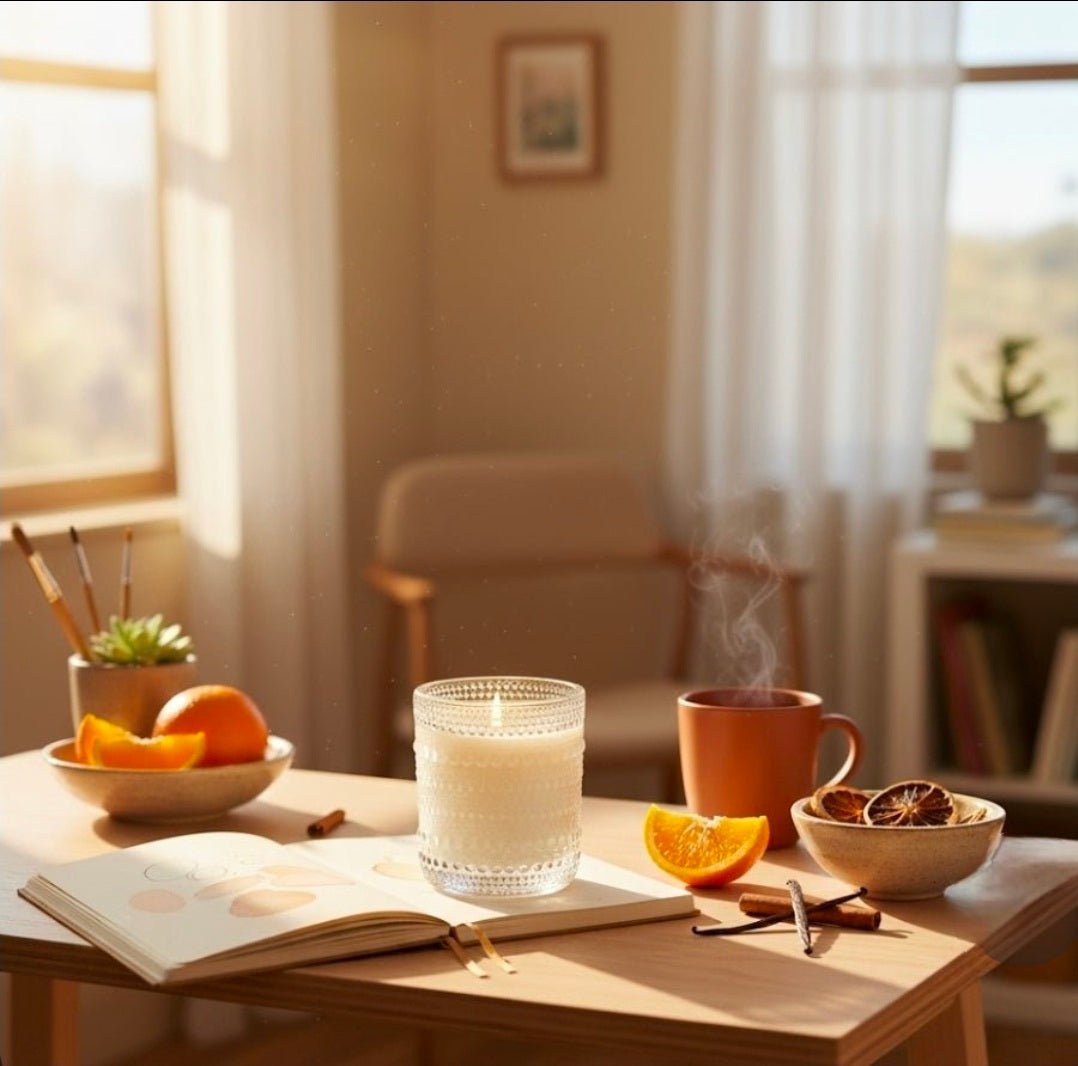 CREATE Orange Vanilla Aromatherapy Wellness Candle - Boston CandleLux