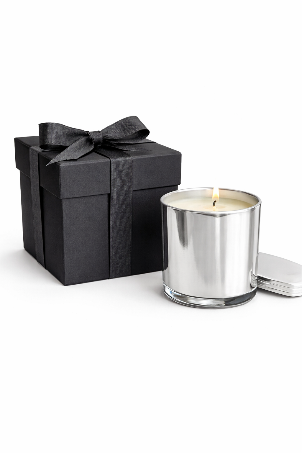 Luxury corporate candle gift with custom branding in premium gift box