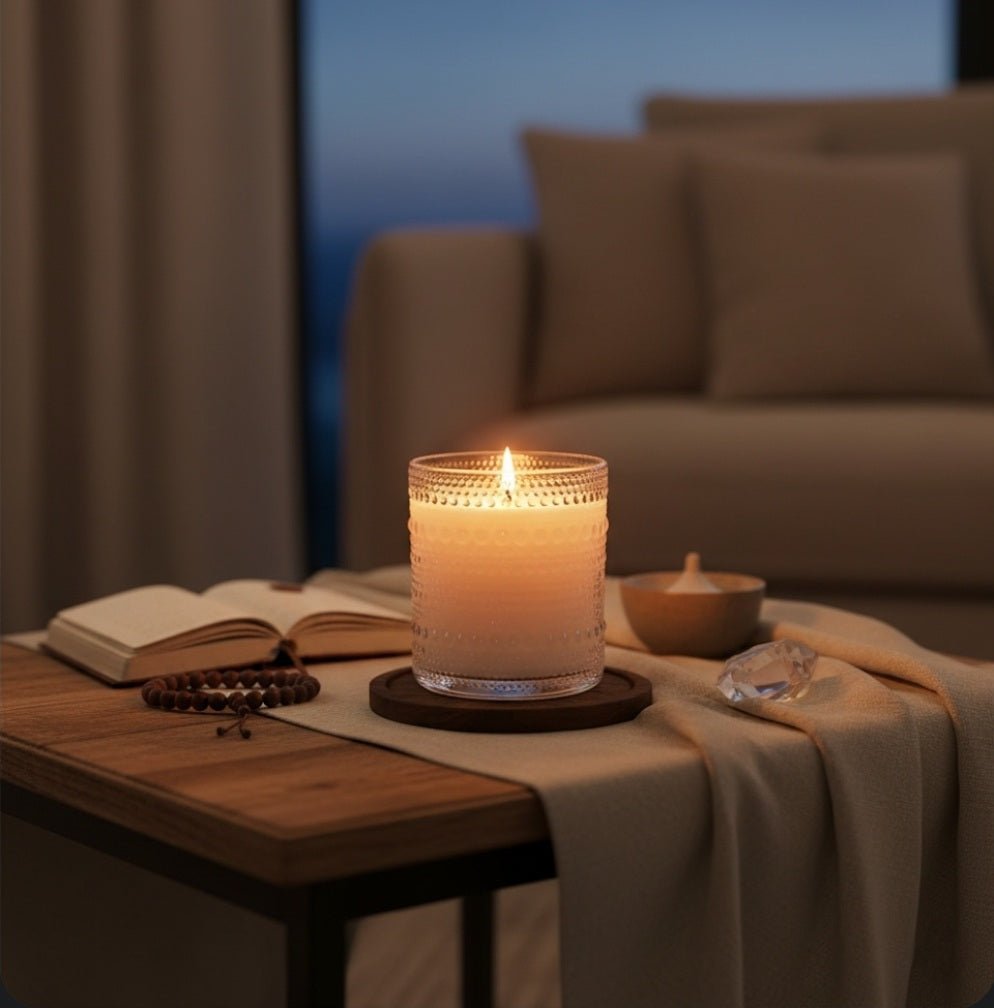 TRANQUILITY Frankincense Lavender Aromatherapy Wellness Candle - Boston CandleLux